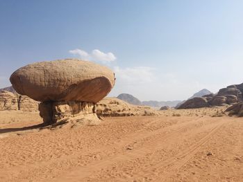 Scenic view of desert against sky