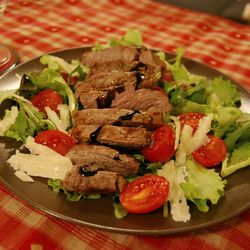 Close-up of salad served in plate