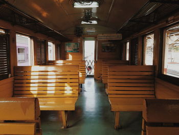Interior of illuminated building