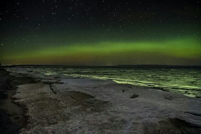 Scenic view of landscape at night