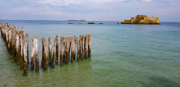 Scenic view of sea against sky