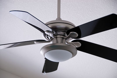 Low angle view of ceiling fan