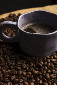 Close-up of coffee on table