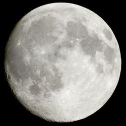 Low angle view of moon in sky