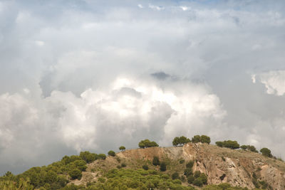 Low angle view of mountain against sky