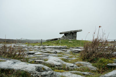 Scenic view of landscape against clear sky