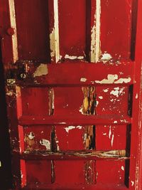 Close-up of rusty metal door