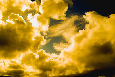 Low angle view of dramatic sky