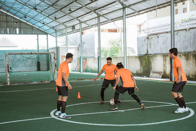 People playing soccer