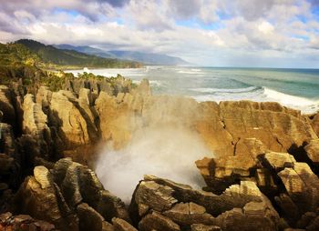 Panoramic view of sea against sky