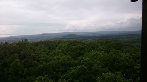 High angle view of landscape against sky
