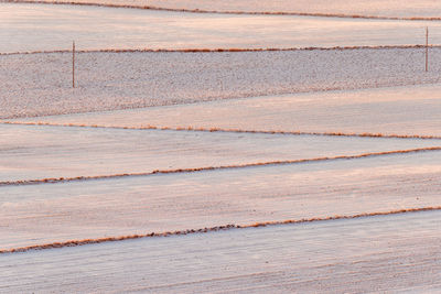 Full frame shot of snow covered field