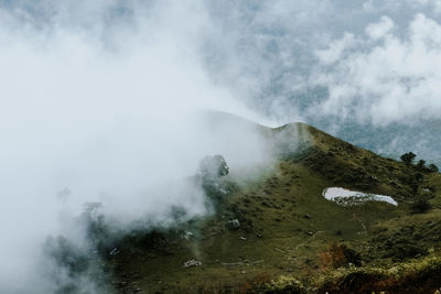 Scenic view of mountain against sky