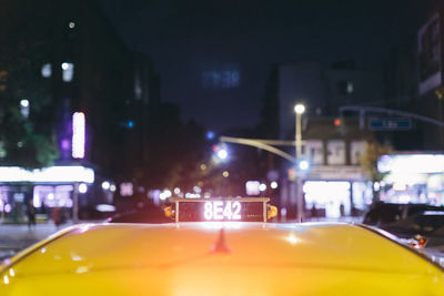 Blurred motion of train at night