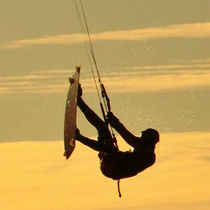 Man surfing in sea