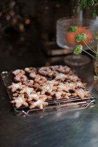 Close-up of cake on table