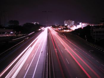 Light trail at night 