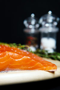 Close-up of sushi in plate