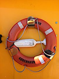 Close-up of rope on boat