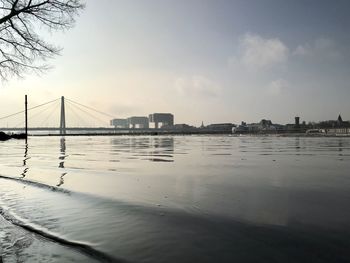 Bridge over river against sky