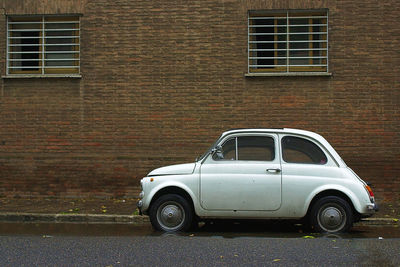 Cars parked in front of building