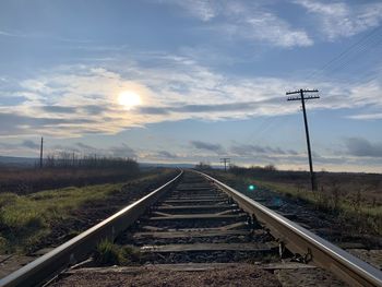 View of railroad tracks against sky