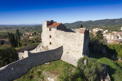 Photographic documentation of the small fortress of suvereto in tuscany italy