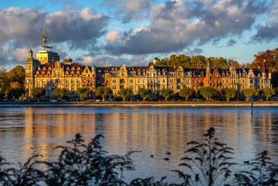 Seestrasse in constance with a beautiful cloud atmosphere at sunset