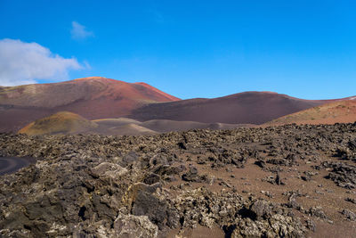 Scenic view of arid landscape against sky