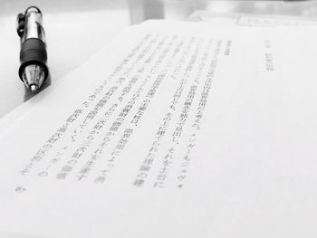 Close-up of books on table