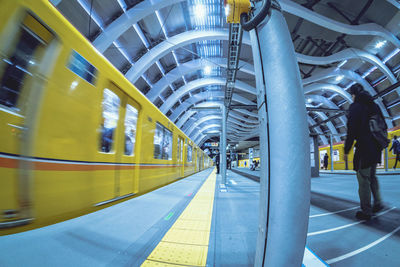 Train at subway station