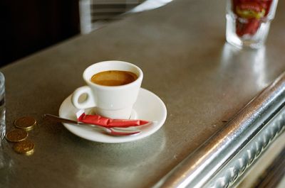 Close-up of tea on table