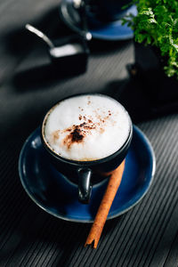 Close-up of coffee on table