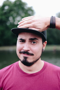 Close-up portrait of young man