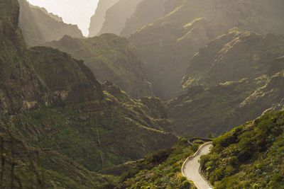 Mountain road at masca by el teide national park