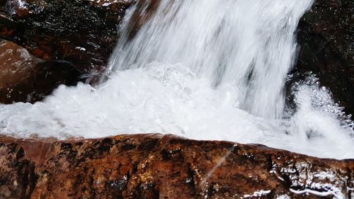 Close-up of waterfall