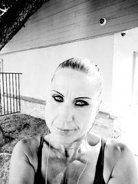 Woman looking at camera