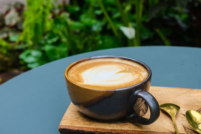 Close-up of coffee on table