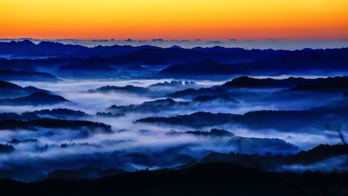 Close-up of dramatic sky during sunset