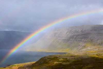 Rainbow over beach