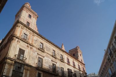 Low angle view of historic building against sky