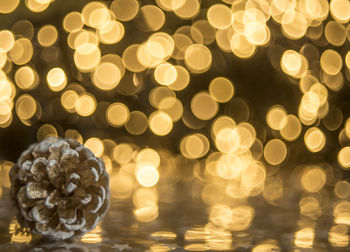 Close-up of illuminated christmas lights