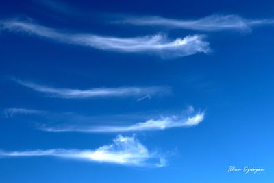 Low angle view of blue sky