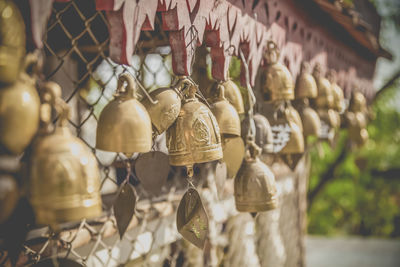 Close-up of bells