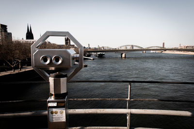 View of bridge over river