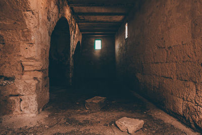 Interior of abandoned building