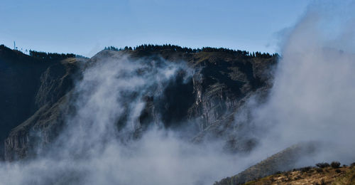 View of waterfall against sky