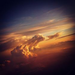 Aerial view of cloudscape