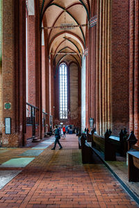 Wismar, germany. church of st nicholas interior view