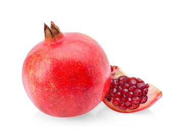 Close-up of red apple against white background